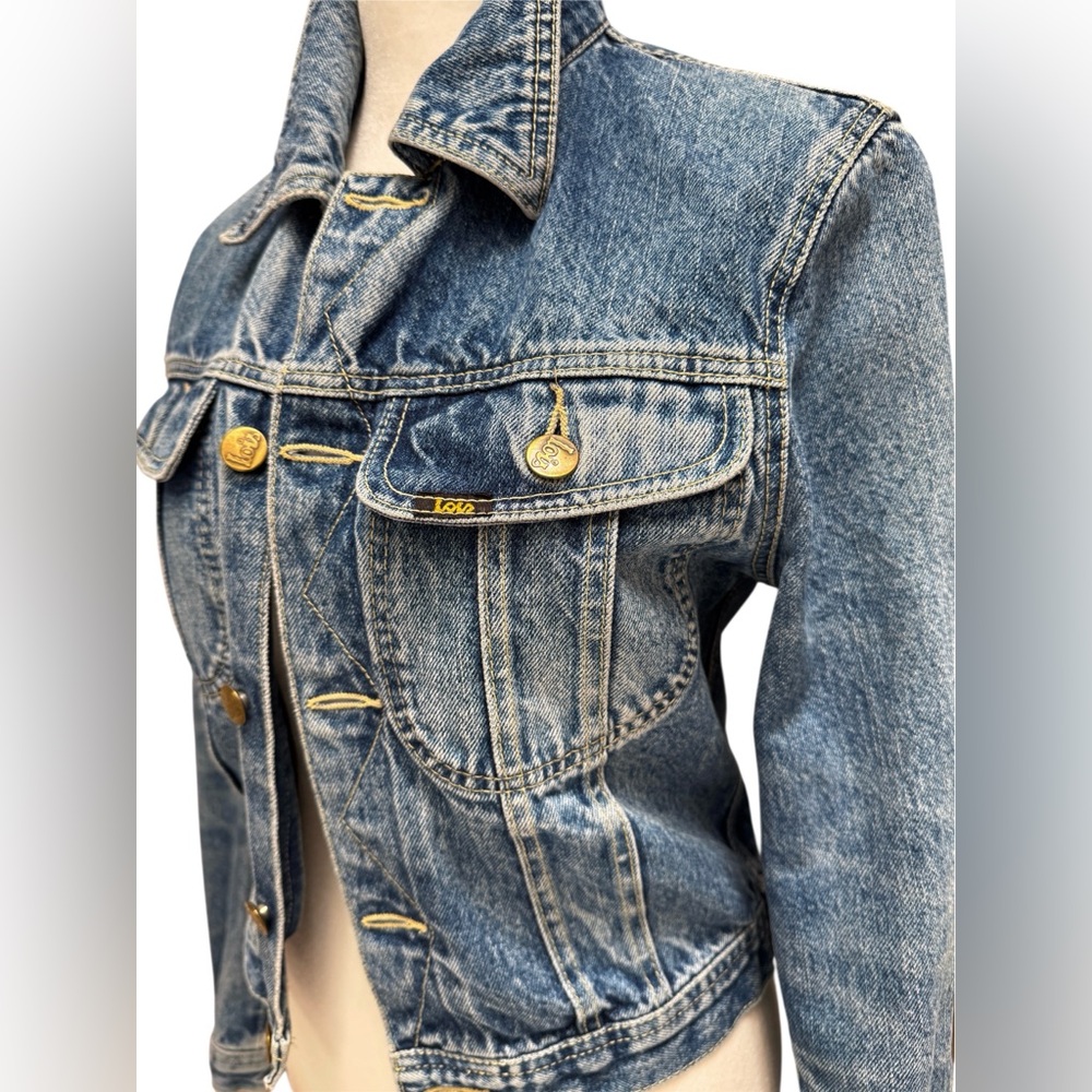 Lois Vintage 70s/80s Distressed Denim Jacket - Picture 3 of 11